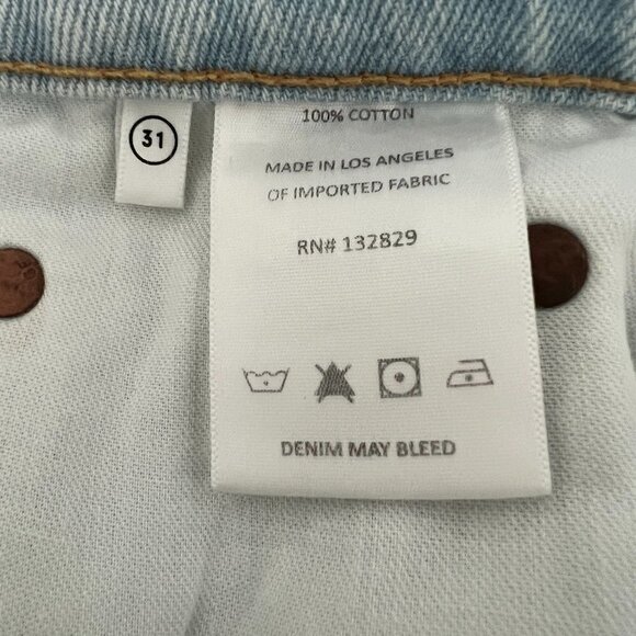 GRLFRND The Helena High Rise Cut Off Premium Denim Shorts Women’s 31 NWT - Picture 7 of 8